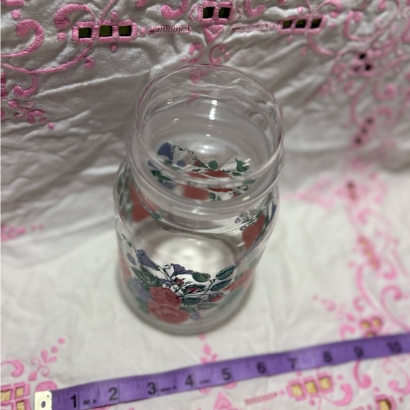 Vintage Floral Glass Storage Jar - Picture 5 of 7